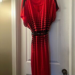 Lane Bryant Red and Black Polka Dot Dress size 22/24